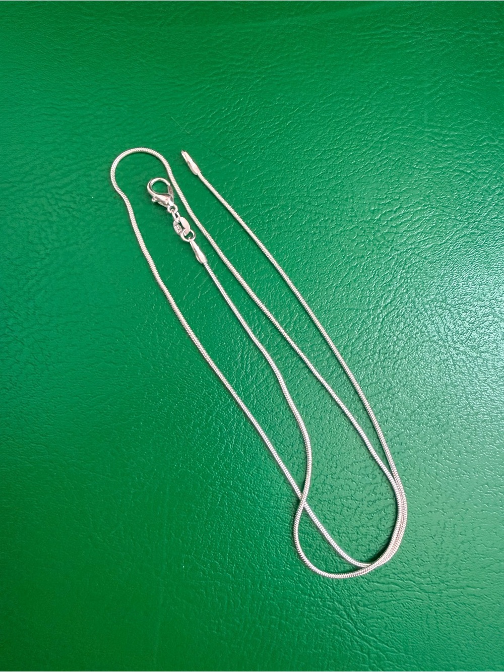 .925 Italy Sterling Silver Snake Chain 1mm 20" Necklace 4g
